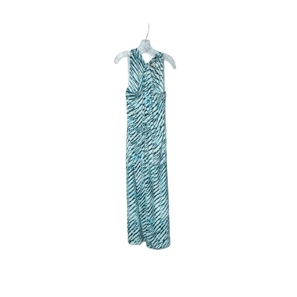 Worthington Blue Tiger Stripe Cross Front Maxi Dress Size‎ L - Picture 1 of 5